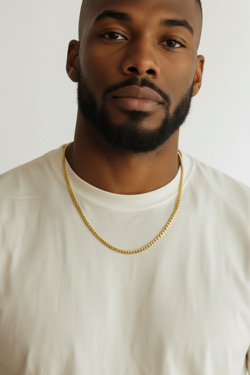 6mm Cuban Link Chain Gold Necklace