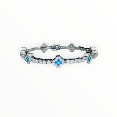 Blue Denim Moissanite VVS Diamond Bracelet
