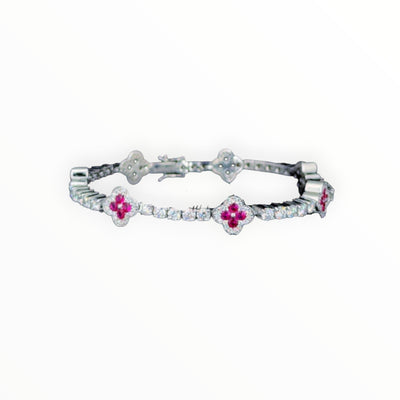 Pink Denim Moissanite VVS Diamond Bracelet