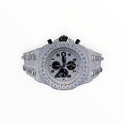 Bussdown With 3x Time Function VS Moissanite Diamond Watch