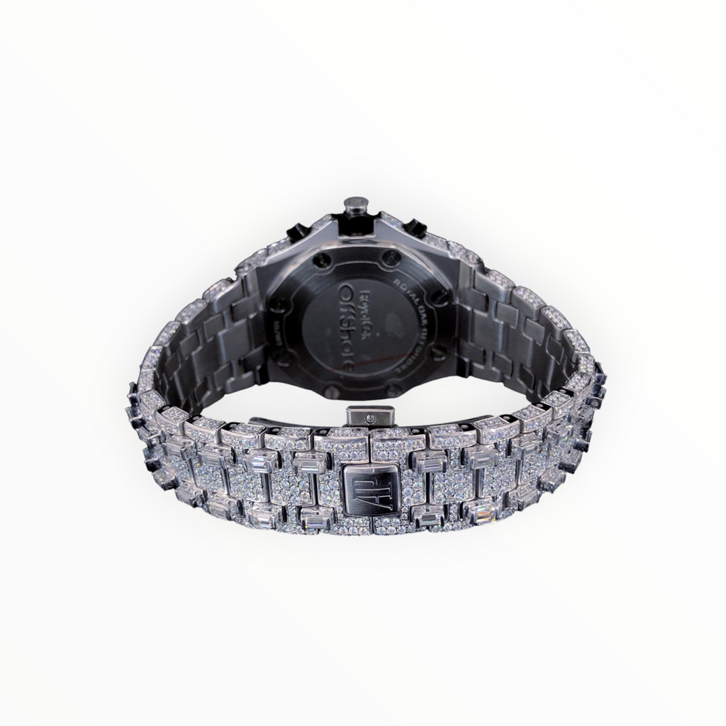 Bussdown With 3x Time Function VS Moissanite Diamond Watch