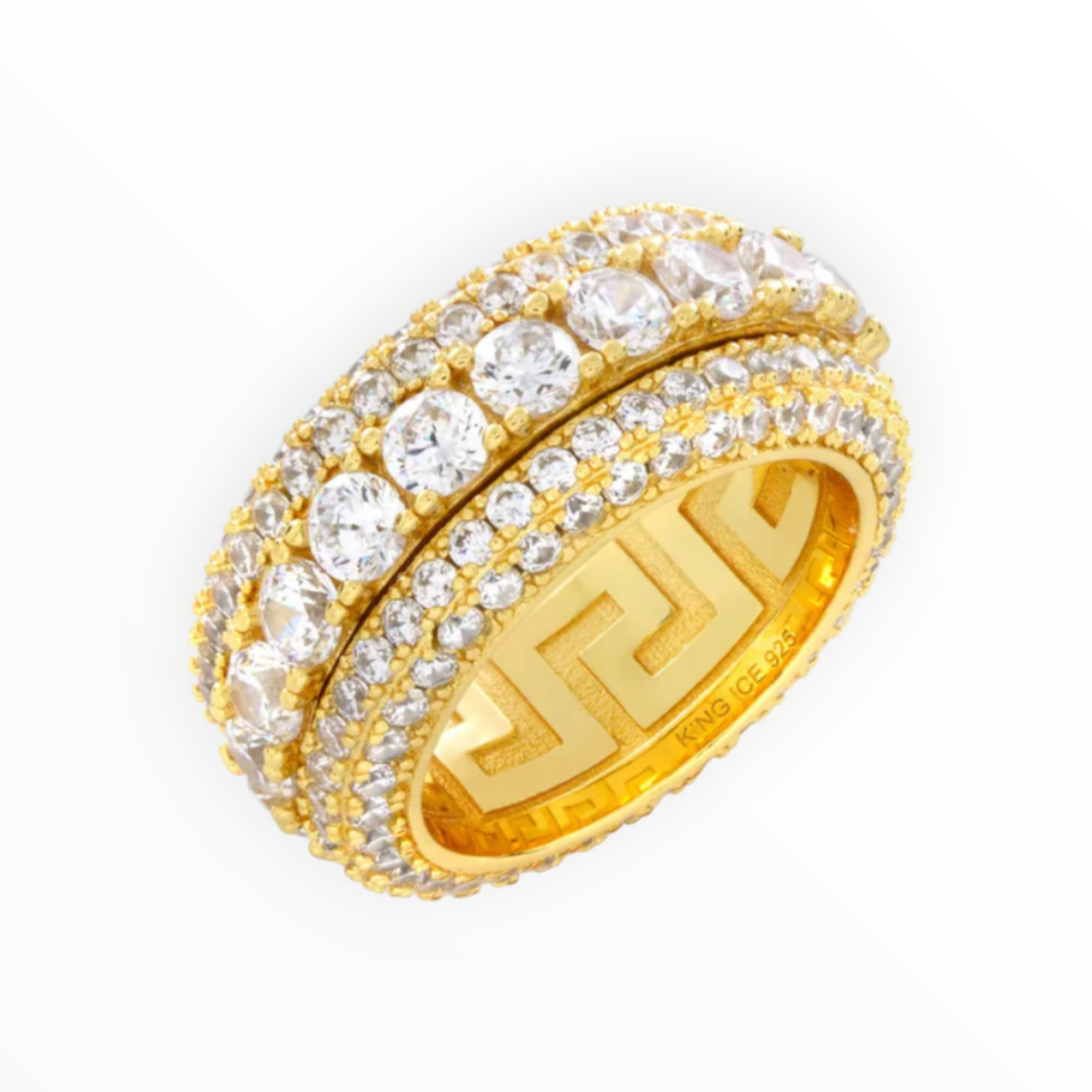 Brilliant-Cut Icy Spinner Ring