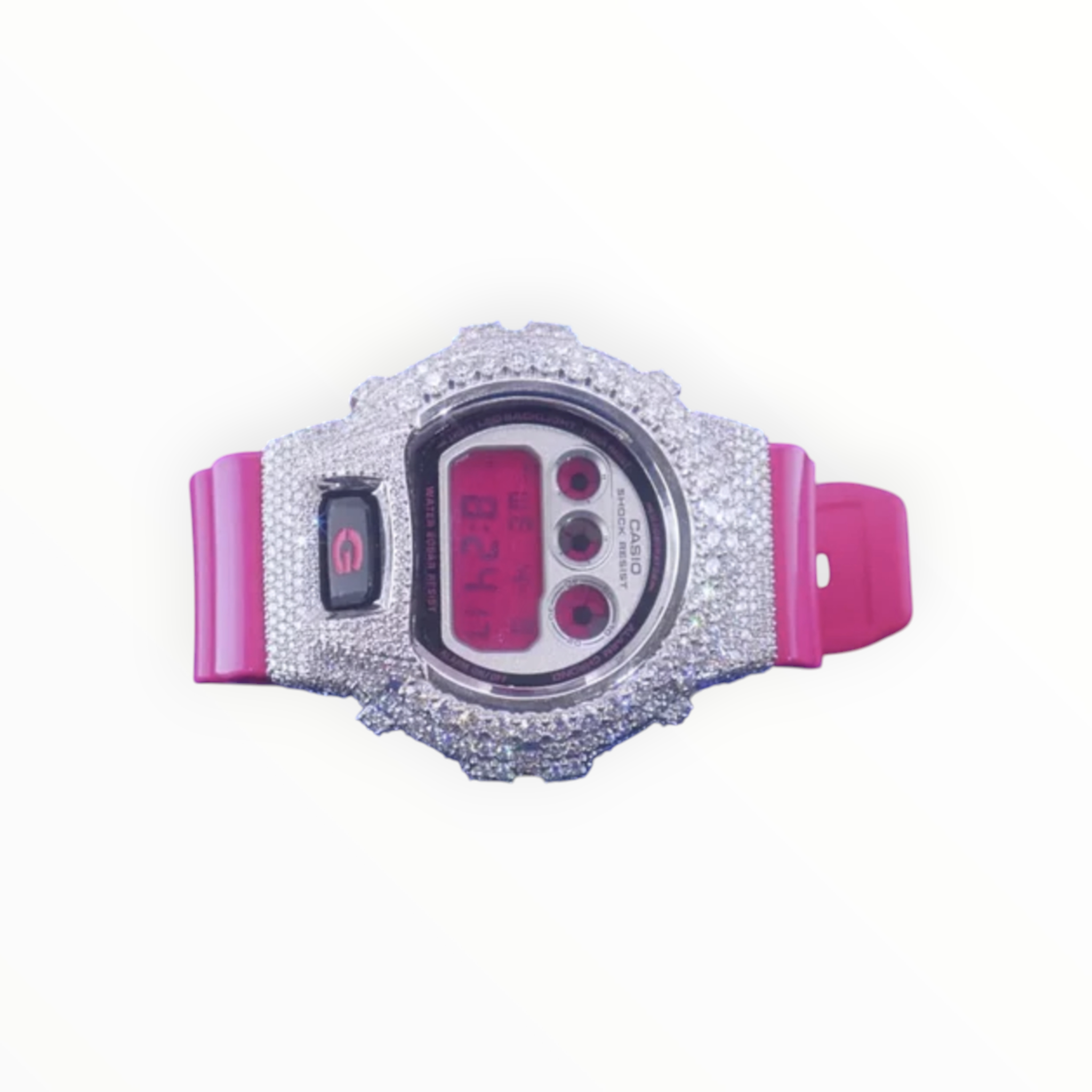 Iced-out (Pink) VVS Moissanite Diamond Watch