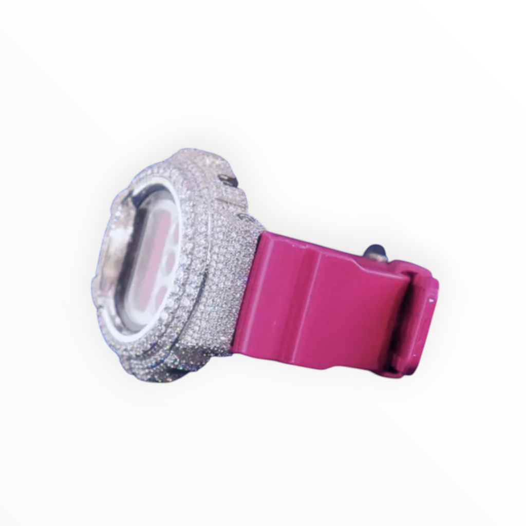 Iced-out (Pink) VVS Moissanite Diamond Watch
