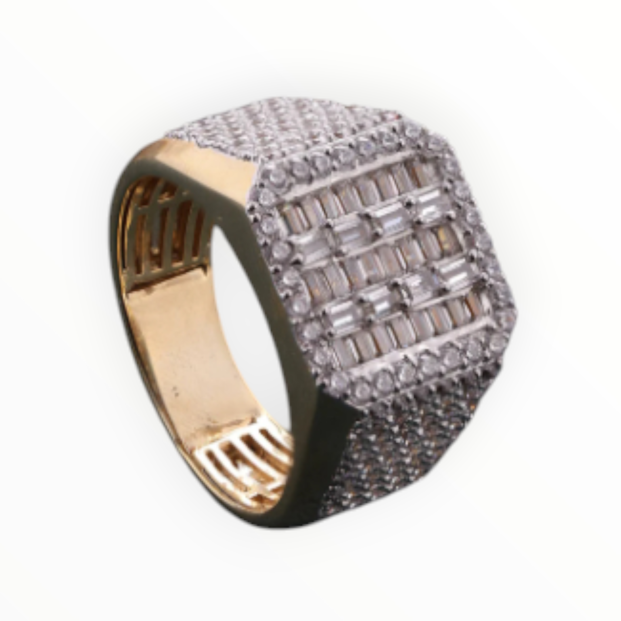 Hip-Hop Men’s Ring, Iced Out Custom Ring