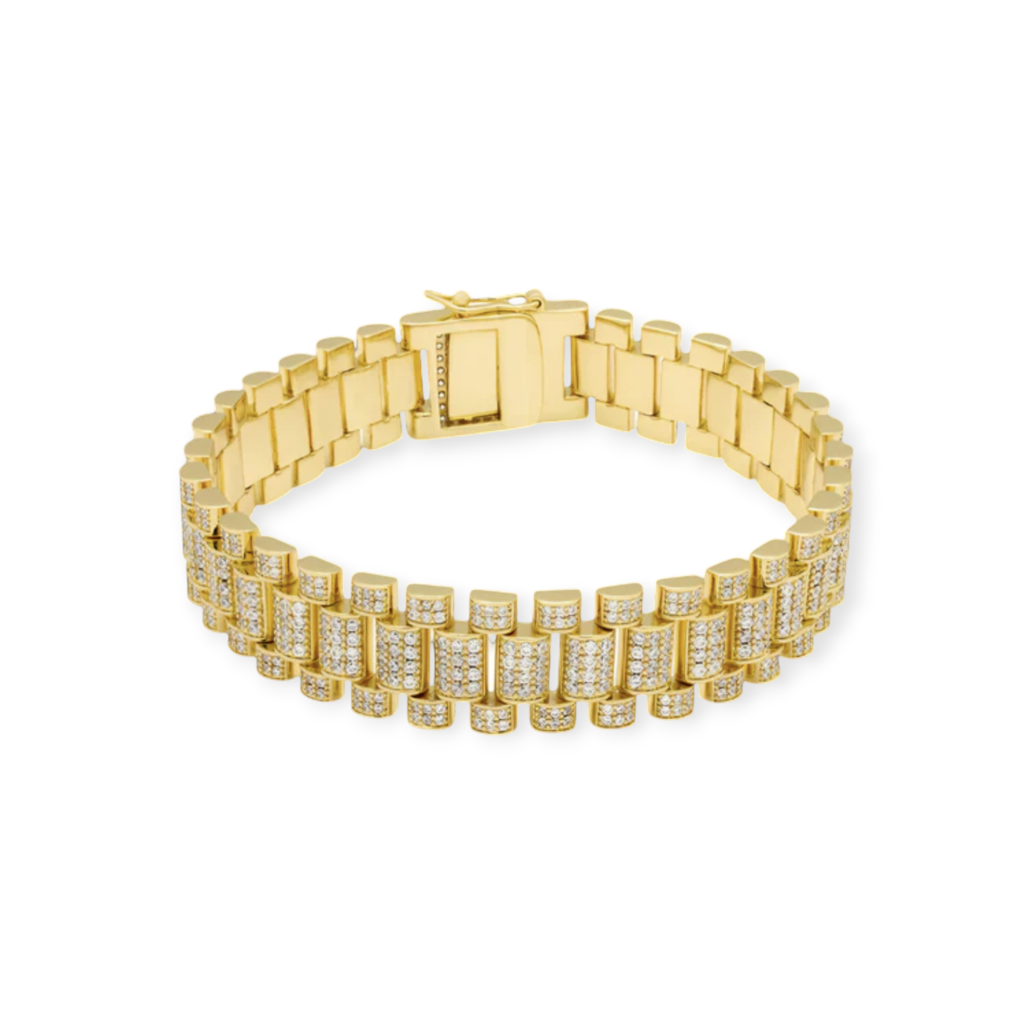 15mm Iced Link Moissanite VVS Diamond Bracelet