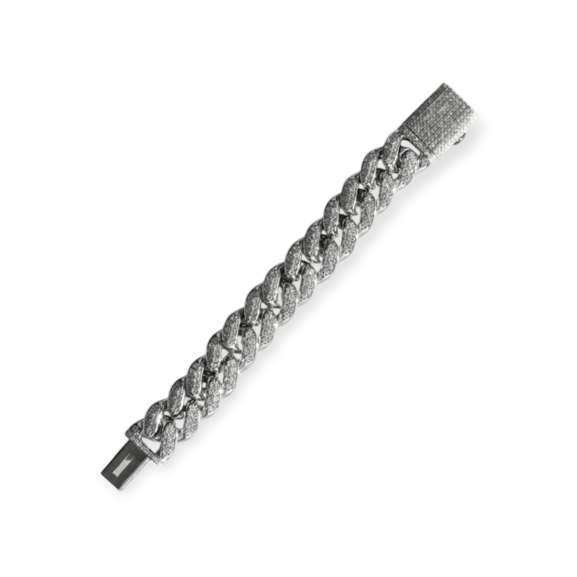 19mm Iced Cuban Moissanite VVS Diamond Bracelet