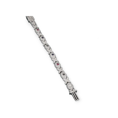 Infinty x Evel Eye Multi Color Moissanite VVS Diamond Bracelet